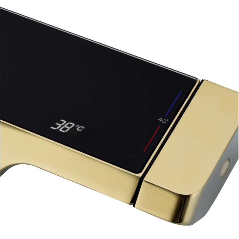 Luksusowy Zestaw Prysznicowy z Termostatem - Złoty Szczotkowany Design