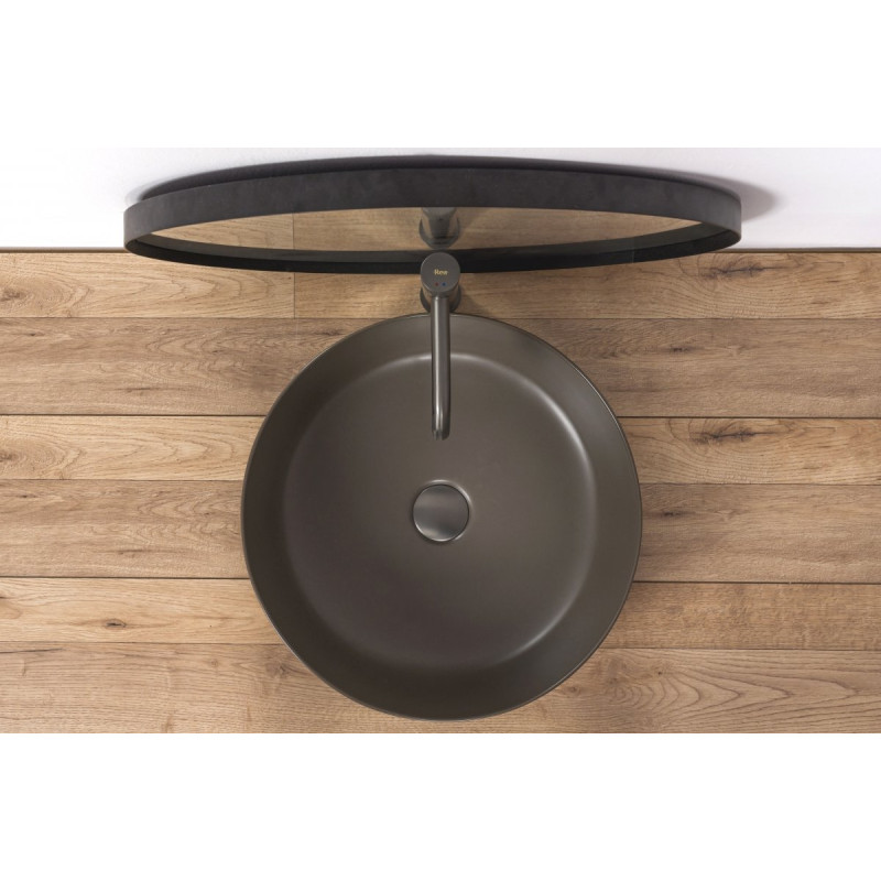 Elegancka Umywalka Nablatowa Elma w Szarym Macie - Nowoczesny Design