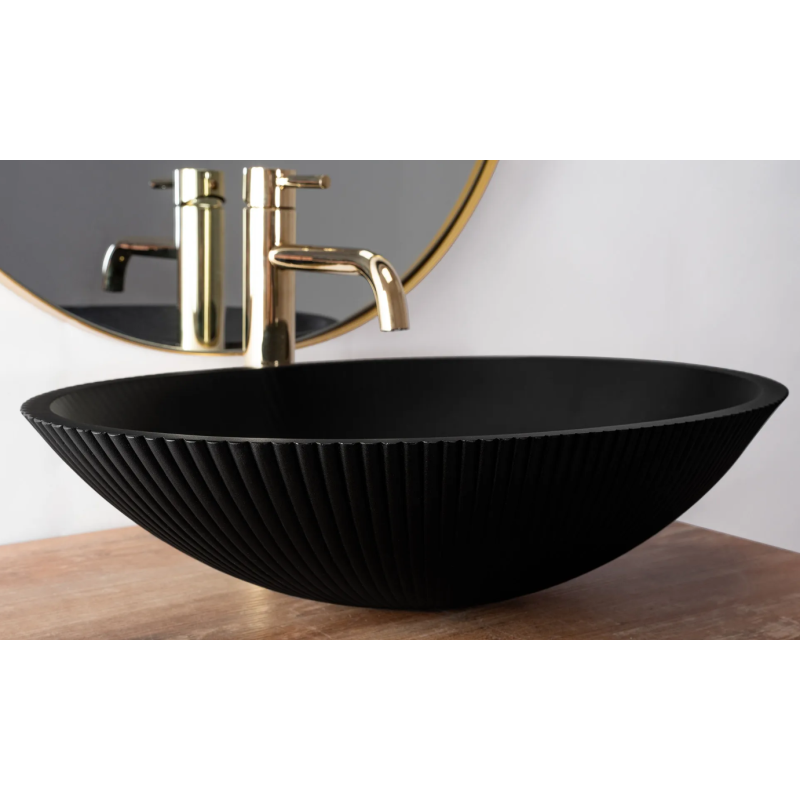 Elegancka Umywalka Della Black Matt - Nowoczesna Paleta Stylu