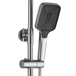 Elegancki Zestaw Prysznicowy Rob - Termostat, Szczotkowany Nikiel - Twoja Luksusowa Łazienka!