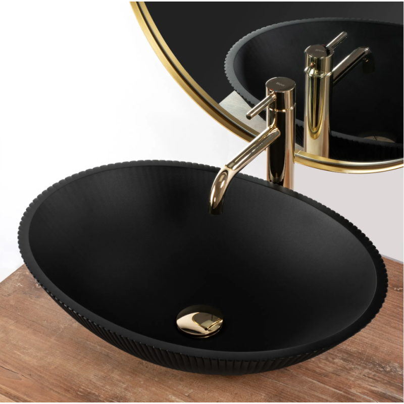 Elegancka Umywalka Della Black Matt - Nowoczesna Paleta Stylu