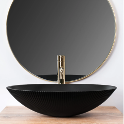 Elegancka Umywalka Della Black Matt - Nowoczesna Paleta Stylu