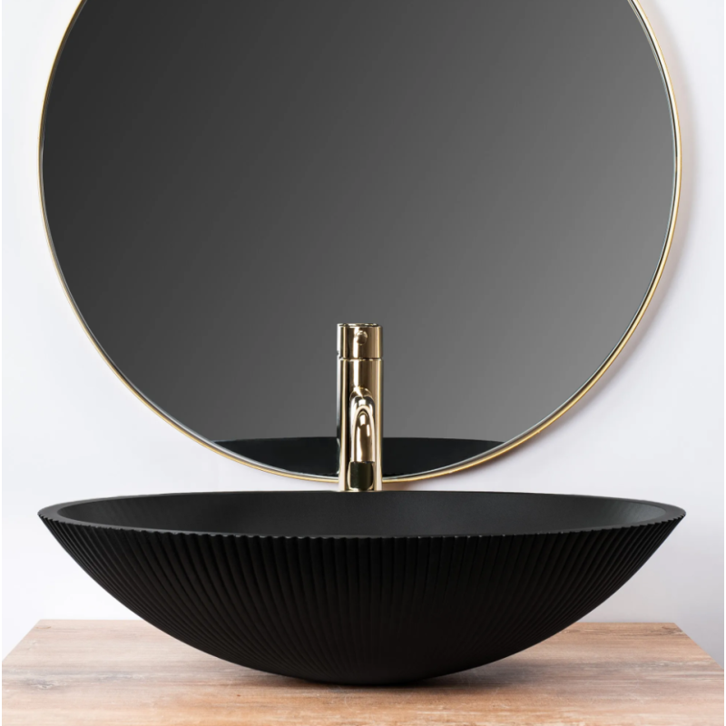 Elegancka Umywalka Della Black Matt - Nowoczesna Paleta Stylu