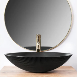 Elegancka Umywalka Della Black Matt - Nowoczesna Paleta Stylu