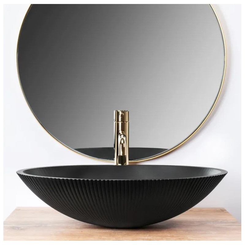 Elegancka Umywalka Della Black Matt - Nowoczesna Paleta Stylu