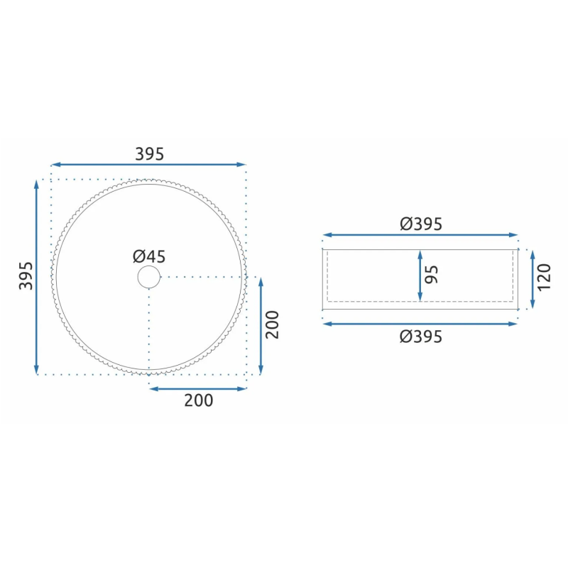 Elegancka Umywalka Nablatowa INGRID - Przejrzysty Design