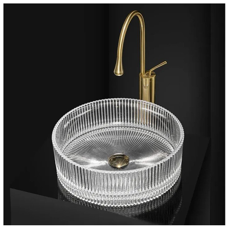 Elegancka Umywalka Nablatowa INGRID - Przejrzysty Design