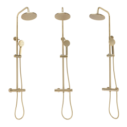 Ekskluzywny Zestaw Prysznicowy Parot w Kolorze Złotym z Termostatem