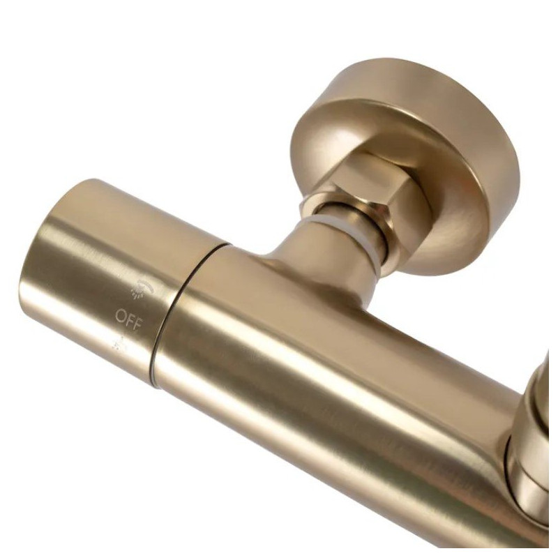 Ekskluzywny Zestaw Prysznicowy Parot w Kolorze Złotym z Termostatem