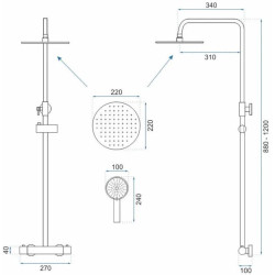 Ekskluzywny Zestaw Prysznicowy Parot w Kolorze Złotym z Termostatem