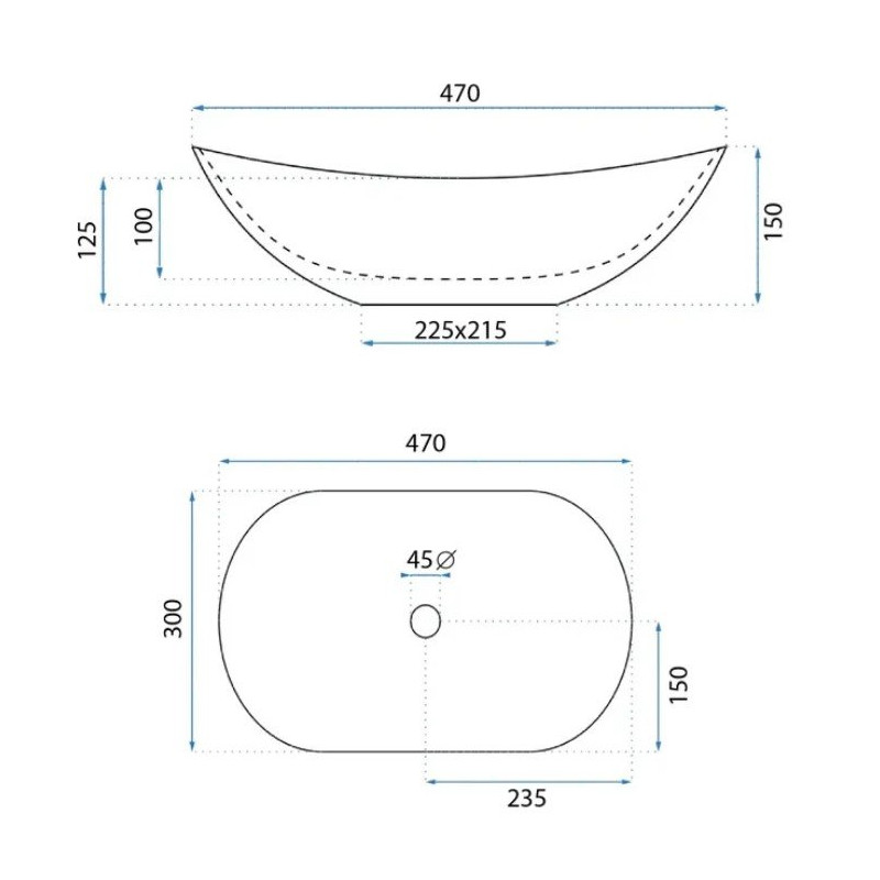 Elegancka Umywalka ROYAL MINI BLACK/WHITE - Stylowa i Nowoczesna