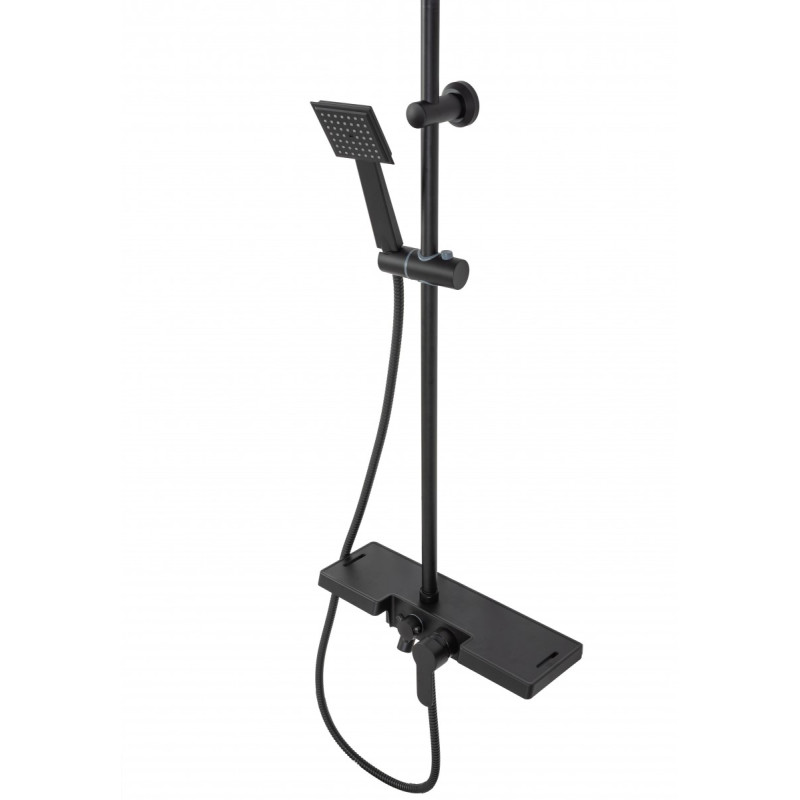 Elegancki Zestaw Prysznicowy Bravo Czarny - Styl i Funkcjonalność w Twojej Łazience