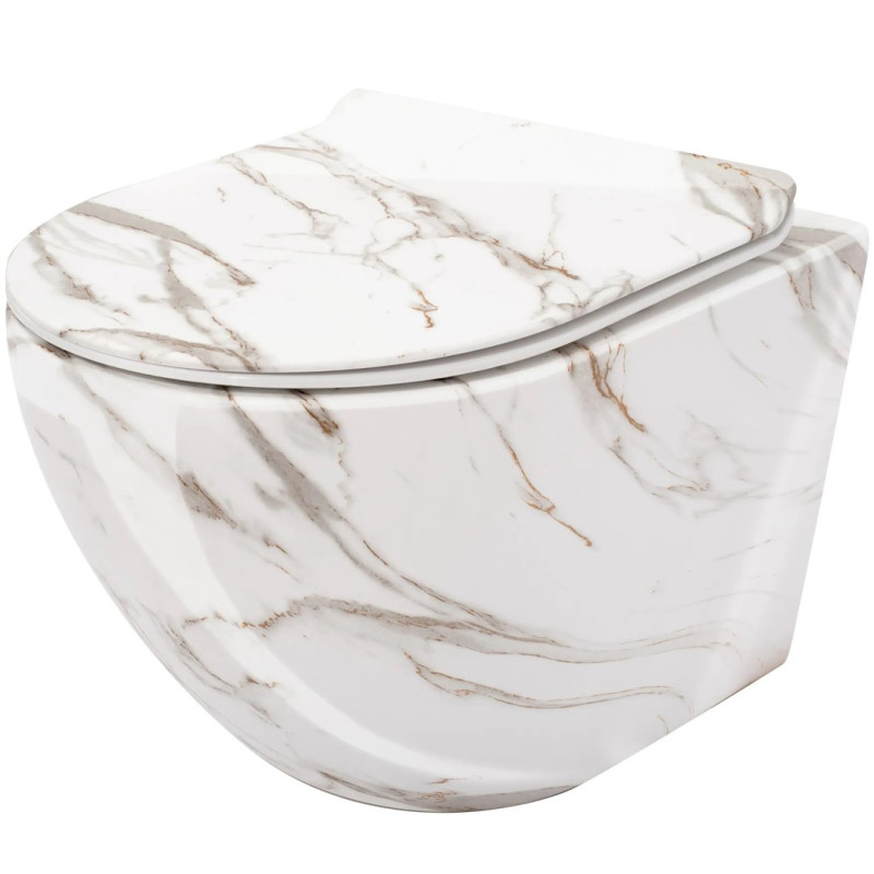 Nowoczesna Toaleta WC Carlos z Duroplastu Slim - Błyszcząca Elegancja i Wytrzymałość