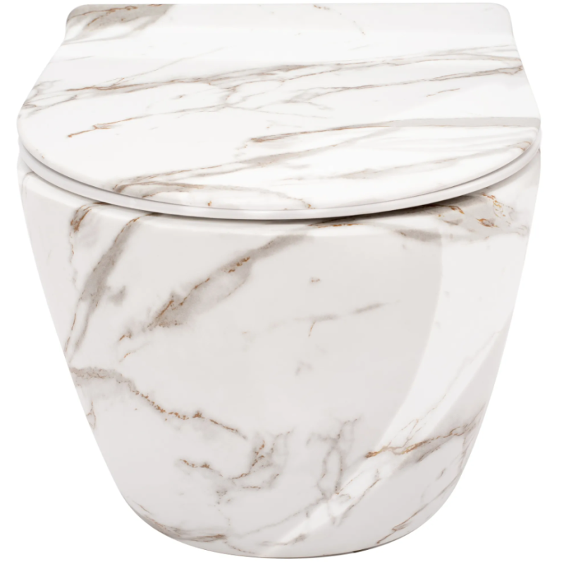 Nowoczesna Toaleta WC Carlos z Duroplastu Slim - Błyszcząca Elegancja i Wytrzymałość