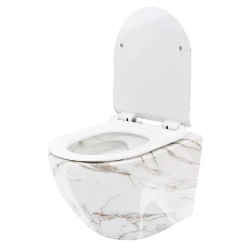 Nowoczesna Toaleta WC Carlos z Duroplastu Slim - Błyszcząca Elegancja i Wytrzymałość