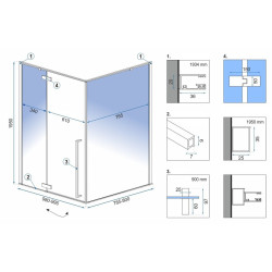 Elegancka Kabina Prysznicowa Fargo Gold 90x120 U – Luksus Twojej Łazienki