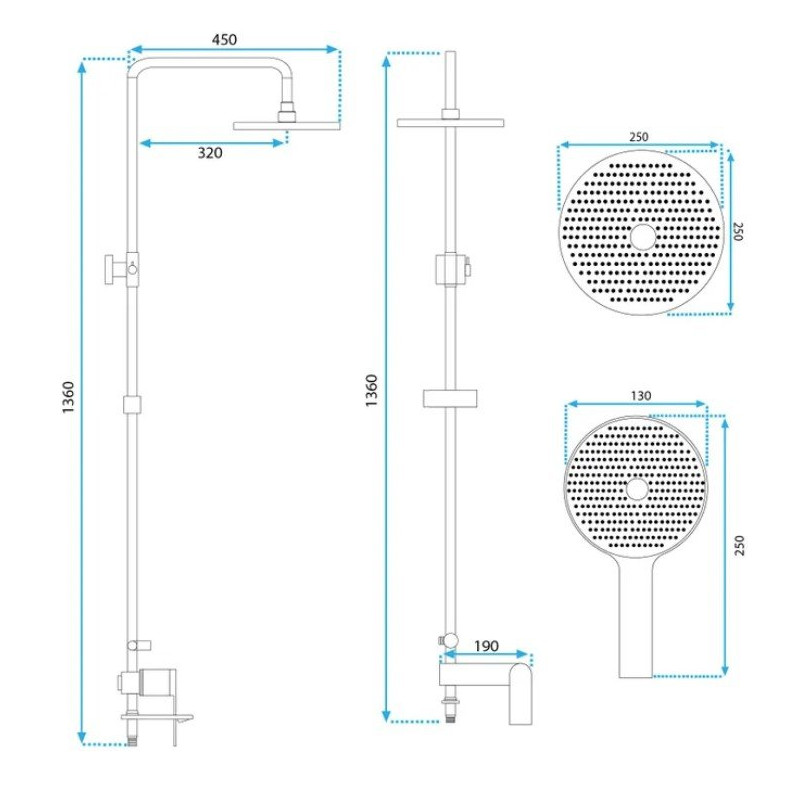 Luksusowy Zestaw Prysznicowy VENETA ZŁOTY – Elegancja i Styl Twojej Łazienki