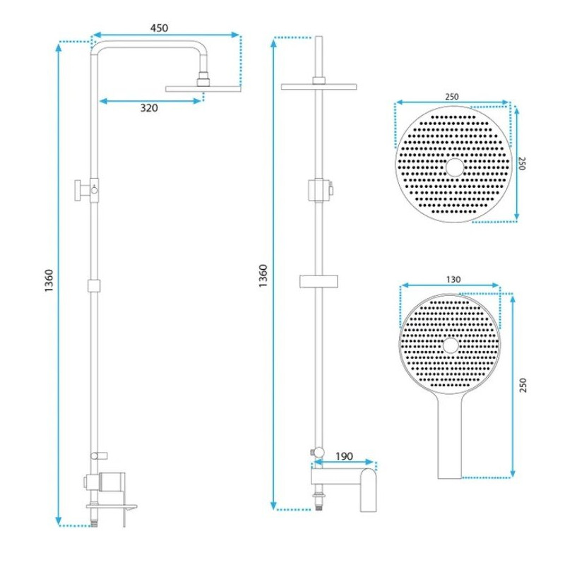 Zestaw Prysznicowy Veneta Chrom - Twój Komfortowy Relaks pod Prysznicem