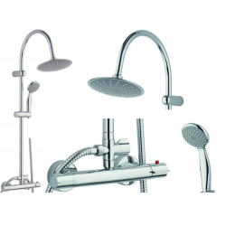 Ekskluzywna Kolumna Natryskowa FOX z Termostatem, Chromowana 5 Lat Gwarancji