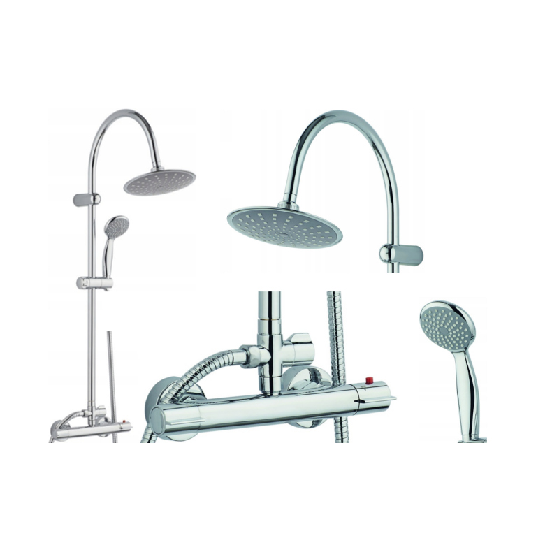 Ekskluzywna Kolumna Natryskowa FOX z Termostatem, Chromowana 5 Lat Gwarancji