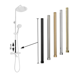 Elegancka Przedłużka 60cm, Zestaw w Złotym Szczotkowanym Wykończeniu