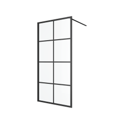 Fabrika walk-in ścianka prysznicowa 100x200 cm, czarny mat