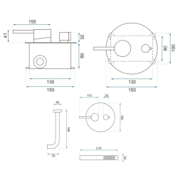 Ekskluzywna Złota Bateria Wannowa LUNGO Podtynkowa z BOX - Styl i Elegancja w Twojej Łazience