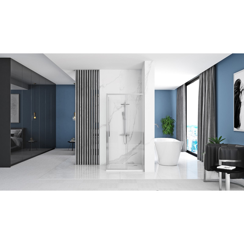 Eleganckie Drzwi Prysznicowe Rapid Slide 120 cm Chromowane