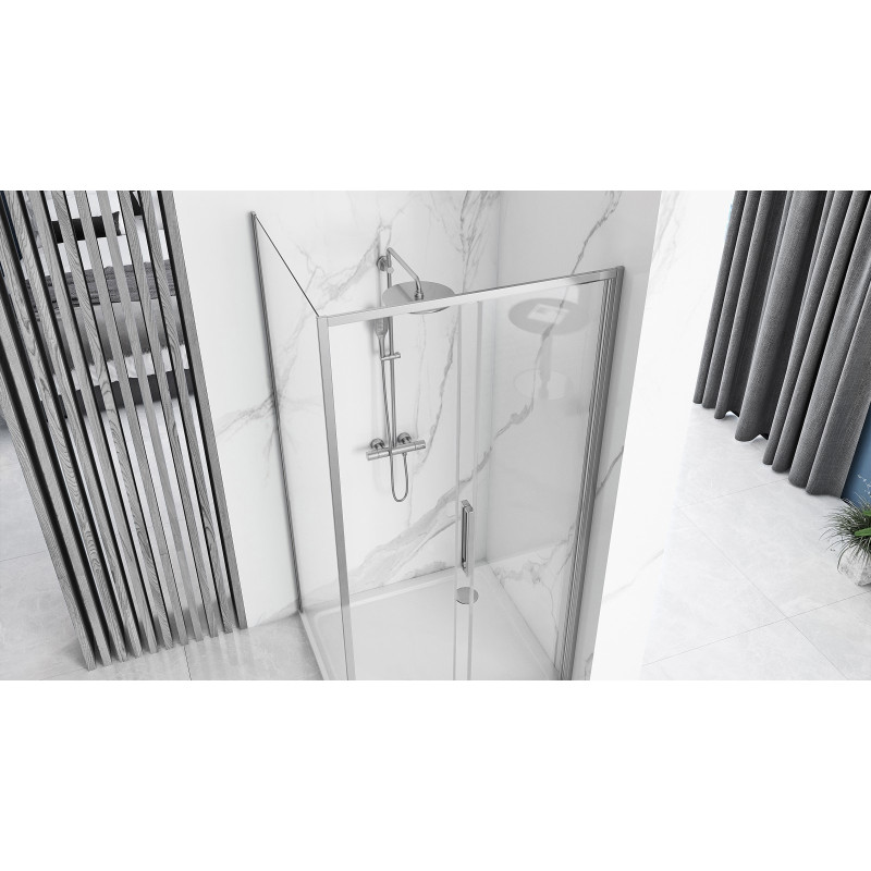 Eleganckie Drzwi Prysznicowe Rapid Slide 120 cm Chromowane