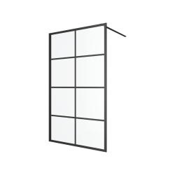 Fabrika walk-in ścianka prysznicowa 120x200 cm, czarny mat