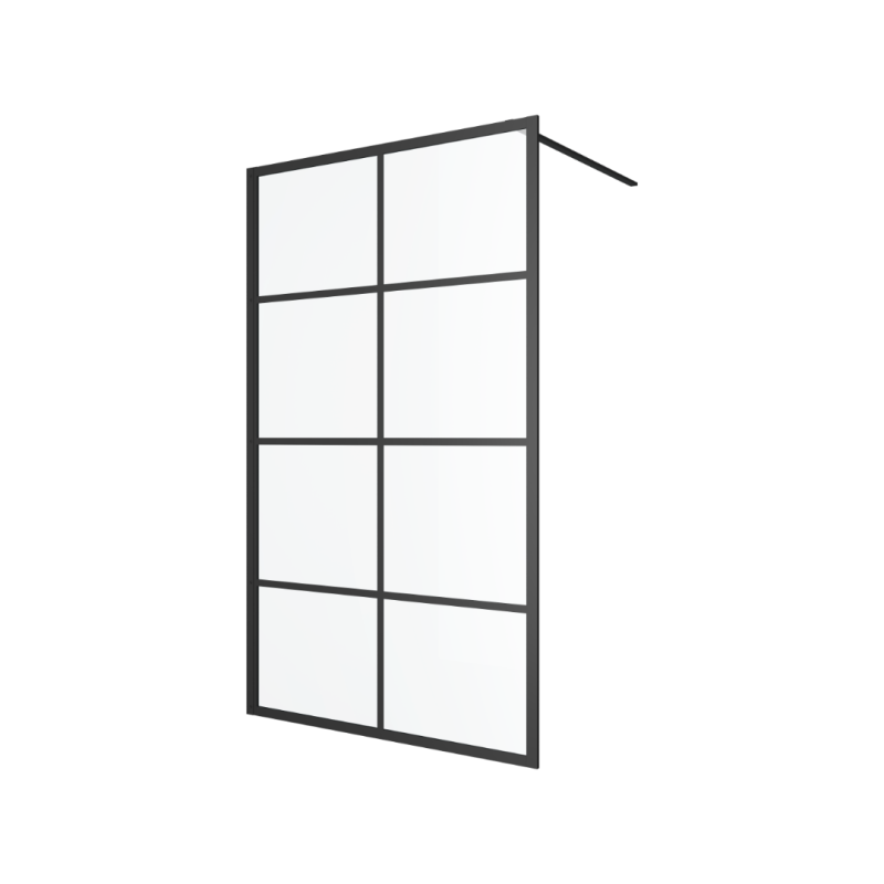 Fabrika walk-in ścianka prysznicowa 120x200 cm, czarny mat