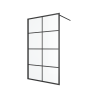 Fabrika walk-in ścianka prysznicowa 120x200 cm, czarny mat