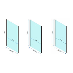 Eleganckie Drzwi Prysznicowe Rapid Swing 90cm w Chromowanej Oprawie