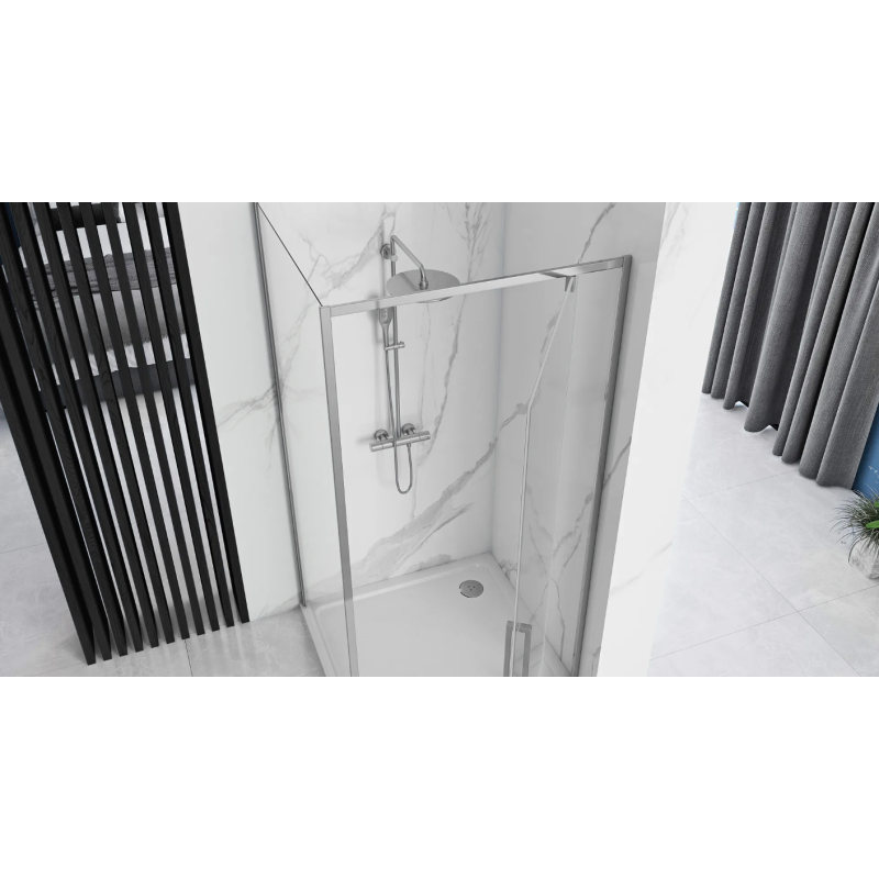 Elegancka Ścianka Ekspozycyjna RAPID Chrom 80 cm – Profesjonalna Prezentacja!