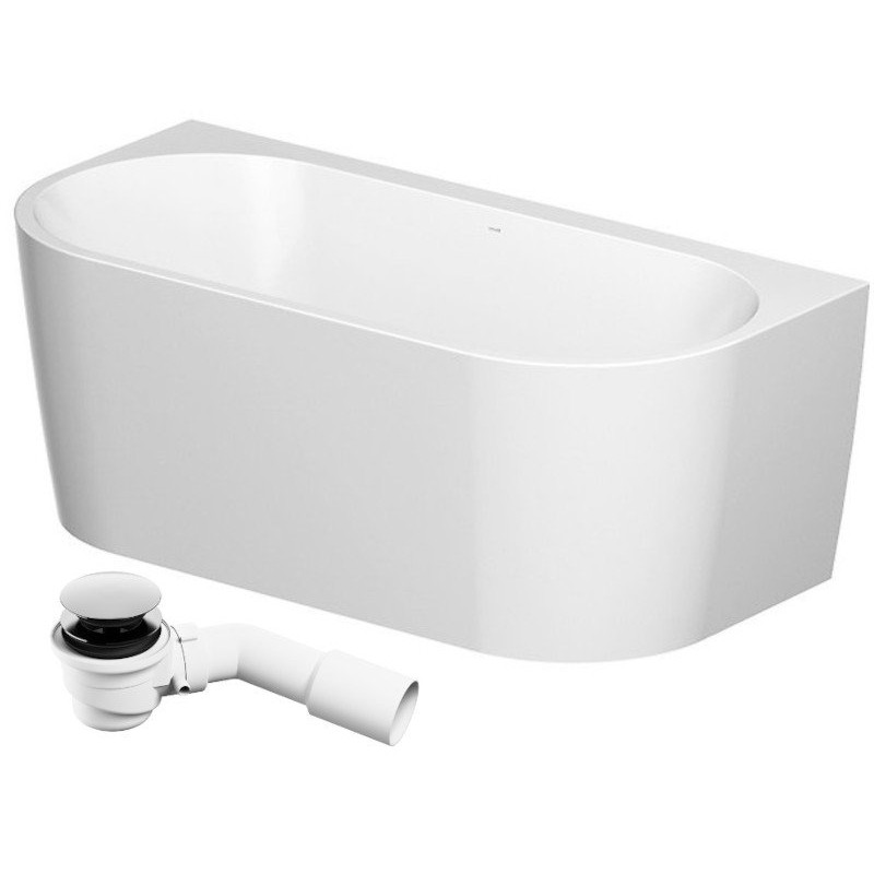 Ekskluzywna wanna Cersanit Crea 170x83 - nowoczesny design, chromowany syfon w zestawie!