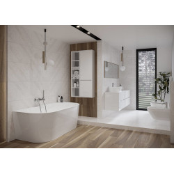 Ekskluzywna wanna Cersanit Crea 170x83 - nowoczesny design, chromowany syfon w zestawie!