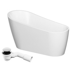 Cersanit Zen: Owalna Wanna Wolnostojąca 167x72 cm z Syfonem i Nóżkami + Ręcznik Gratis