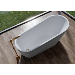 Cersanit Zen: Owalna Wanna Wolnostojąca 167x72 cm z Syfonem i Nóżkami + Ręcznik Gratis