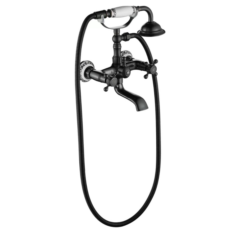 Stylowa Bateria Wanna Rustico Czarna Vintage!