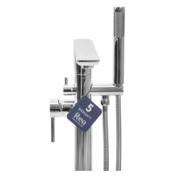 Elegancka Bateria Podłogowa do Wanny FLORES Chromowana - Nowoczesny Design