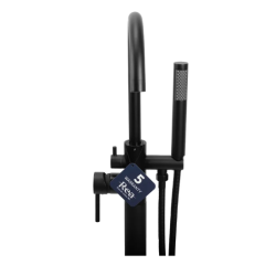 Stylowa Czarna Bateria Wannowa Podłogowa Mono - Elegancja i Klasa w Twojej Łazience!