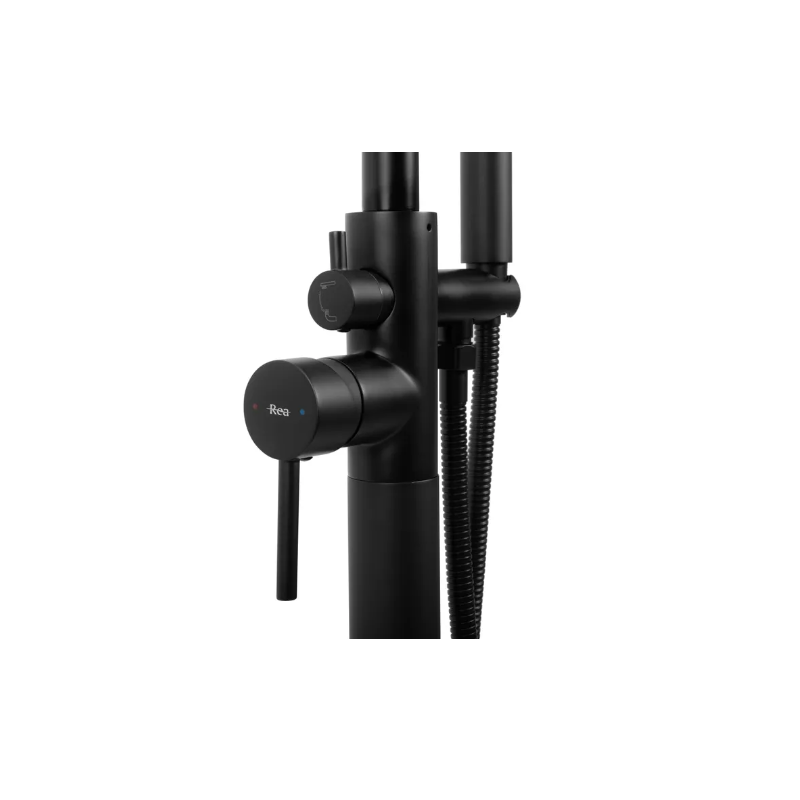 Luksusowa Bateria Podłogowa ARAS Czarna - Nowoczesny Dodatek do Twojej Łazienki