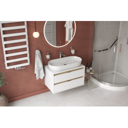 Sense Compact brodzik półokrągły 100x100 cm wysoki, biały połysk