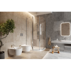 Sense brodzik półokrągły 100x100 cm niski, biały połysk