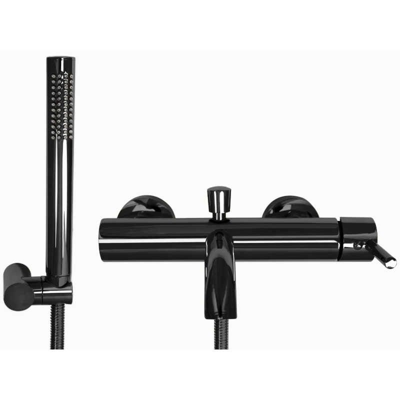 Nowoczesna Bateria Wannowa Lungo Czarna Metaliczna - Stylowa Elegancja w Twojej Łazience