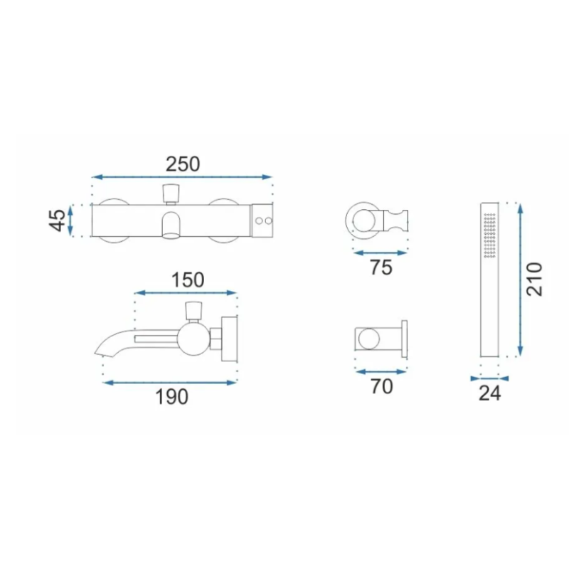 Nowoczesna Bateria Wannowa Lungo Czarna Metaliczna - Stylowa Elegancja w Twojej Łazience
