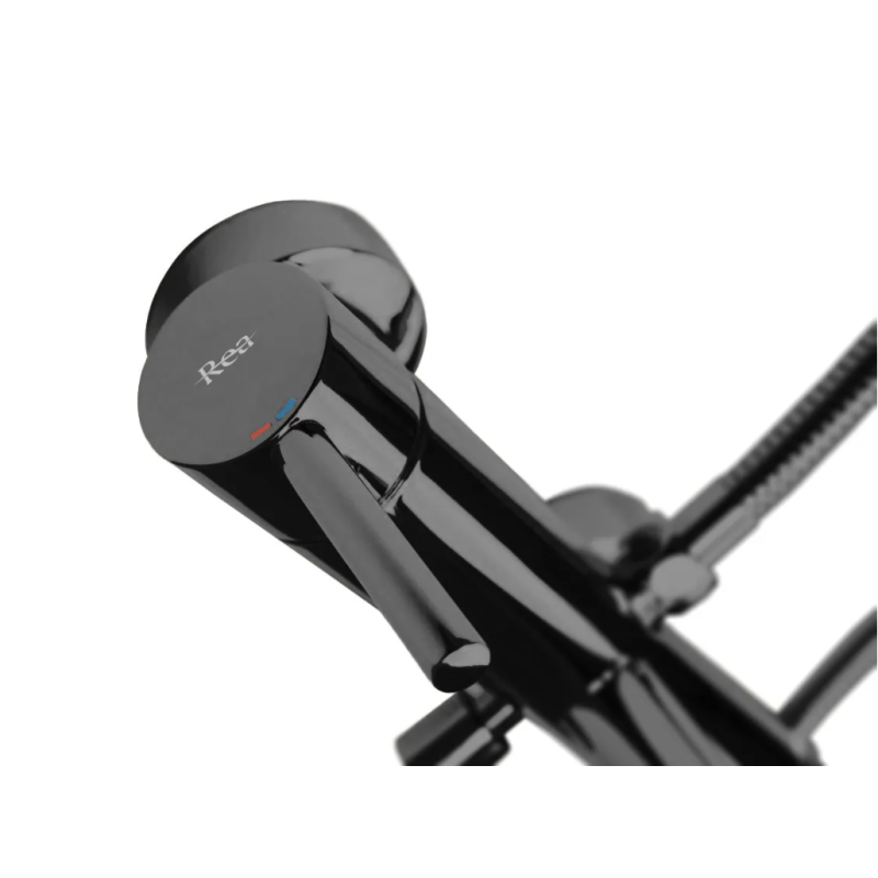 Nowoczesna Bateria Wannowa Lungo Czarna Metaliczna - Stylowa Elegancja w Twojej Łazience