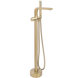 Luksusowa Bateria Wannowa Podłogowa Clark Złoto Szczotkowane – Styl i Elegancja w Łazience!