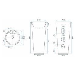 Elegancka Umywalka Wolnostojąca Anya Lava Mat - Nowoczesny Design!