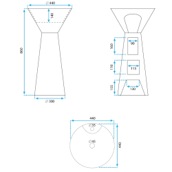 Elegancka Umywalka Wolnostojąca RIVER - Idealna do Twojej Łazienki